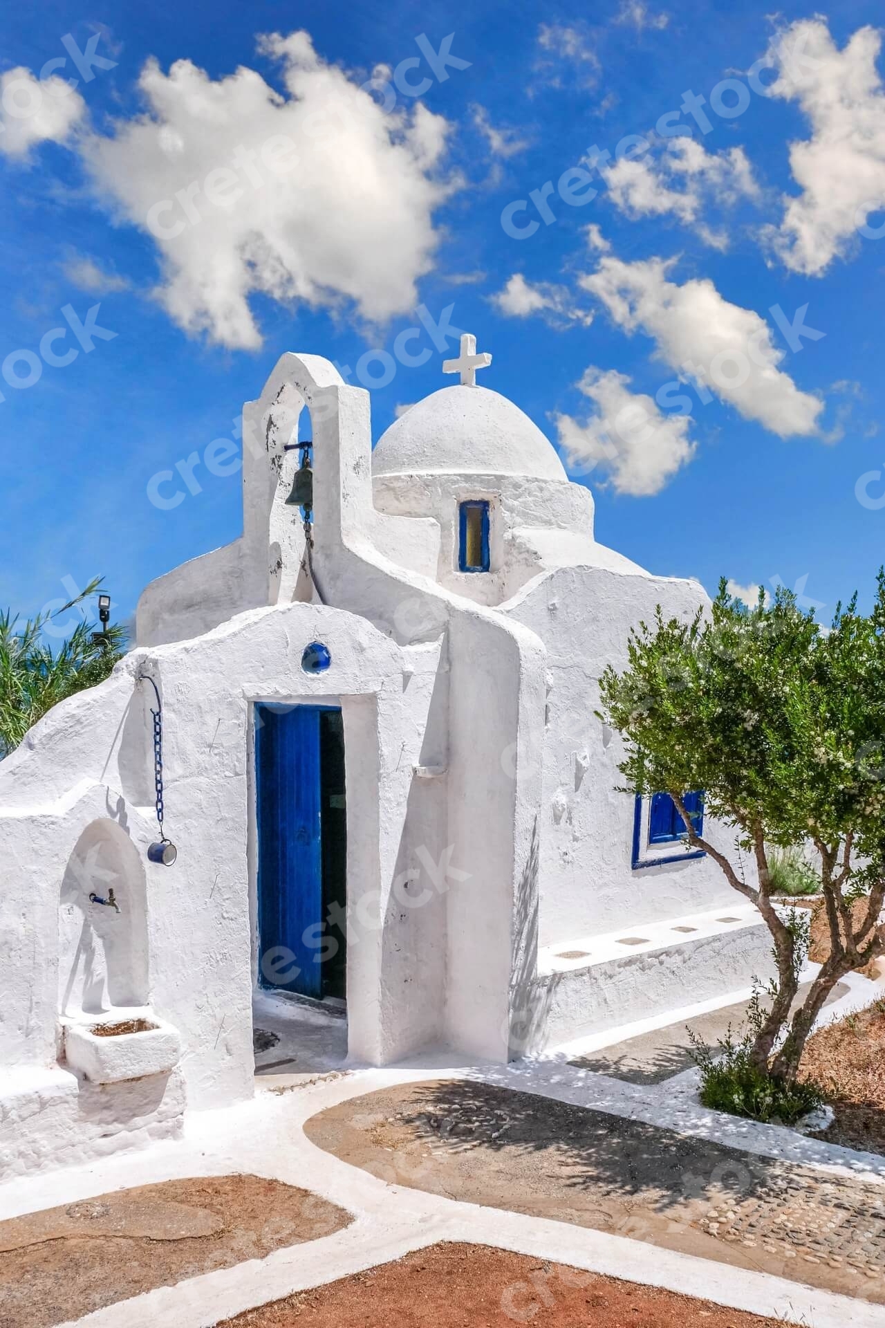 church-in-crete-with-blue-door