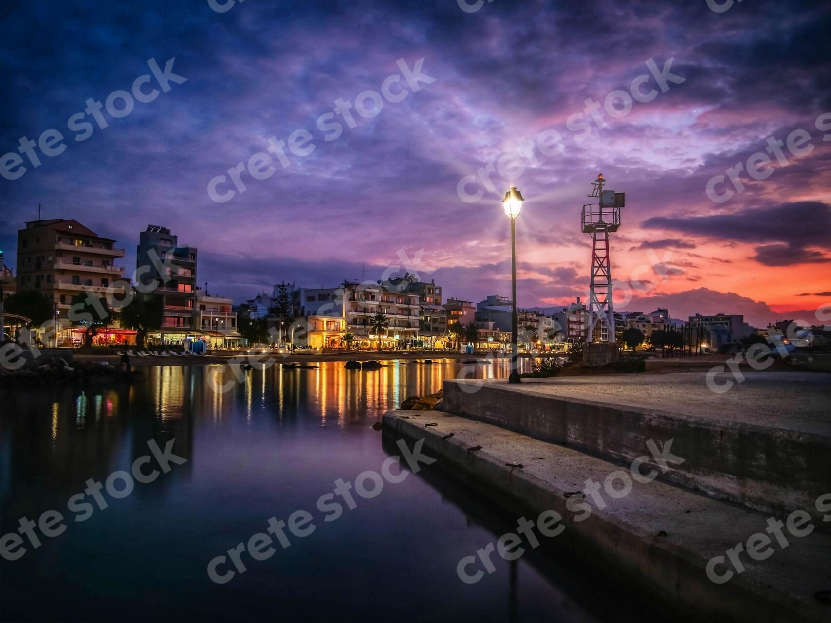 nea-chora-port-at-night-in-chania